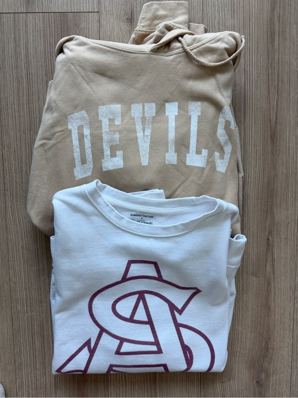 Gameday Couture ASU Crewneck and Hoodie Sz M